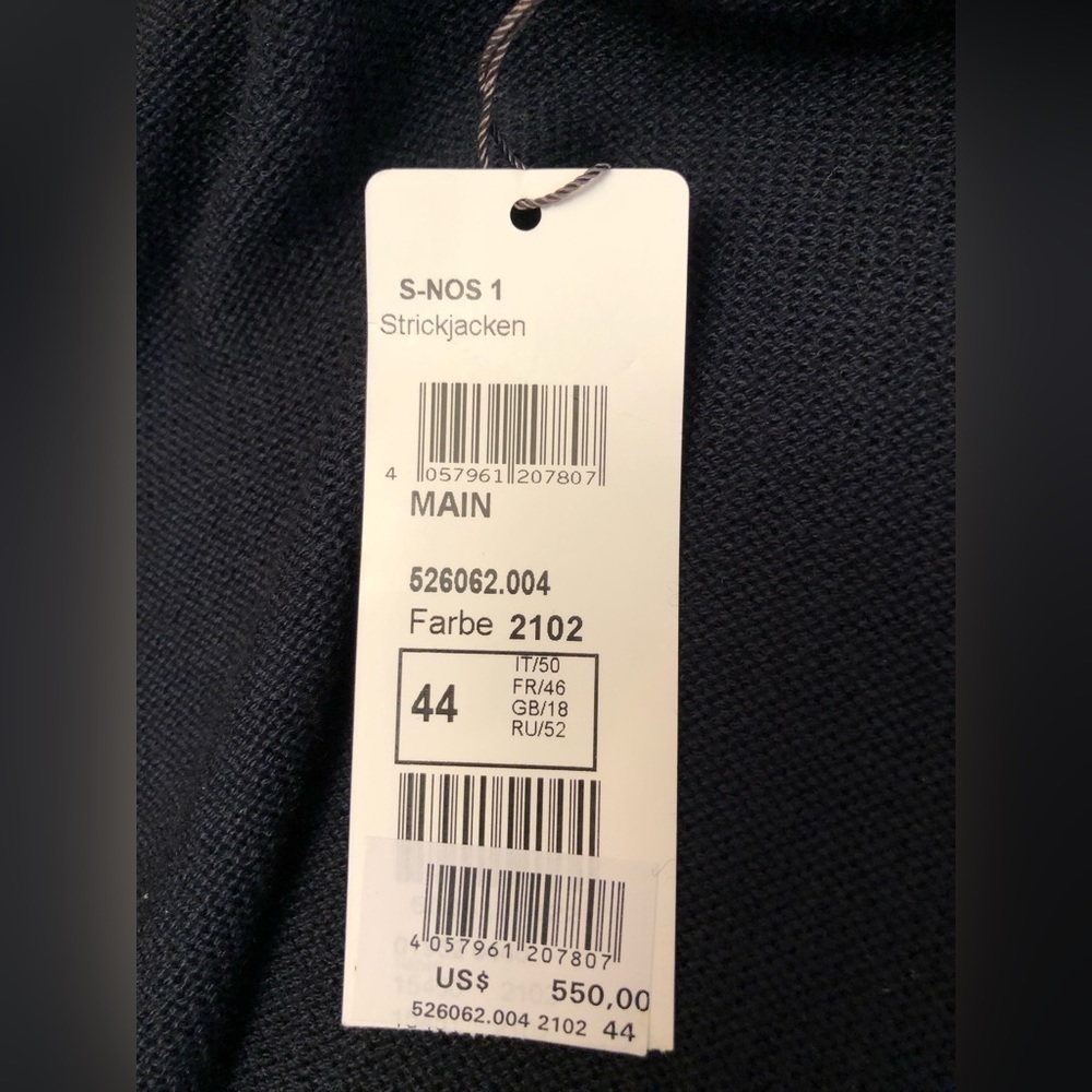 NWT BASLER Cardigan Poncho Cape Navy Blue Knit Faux Fur Size 44 US 12-14 XXL - Picture 9 of 16